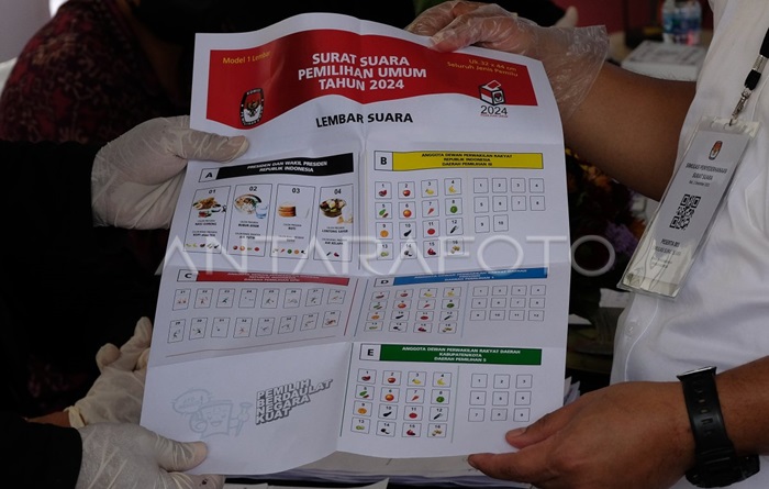 Ilustrasi surat suara pemilu
