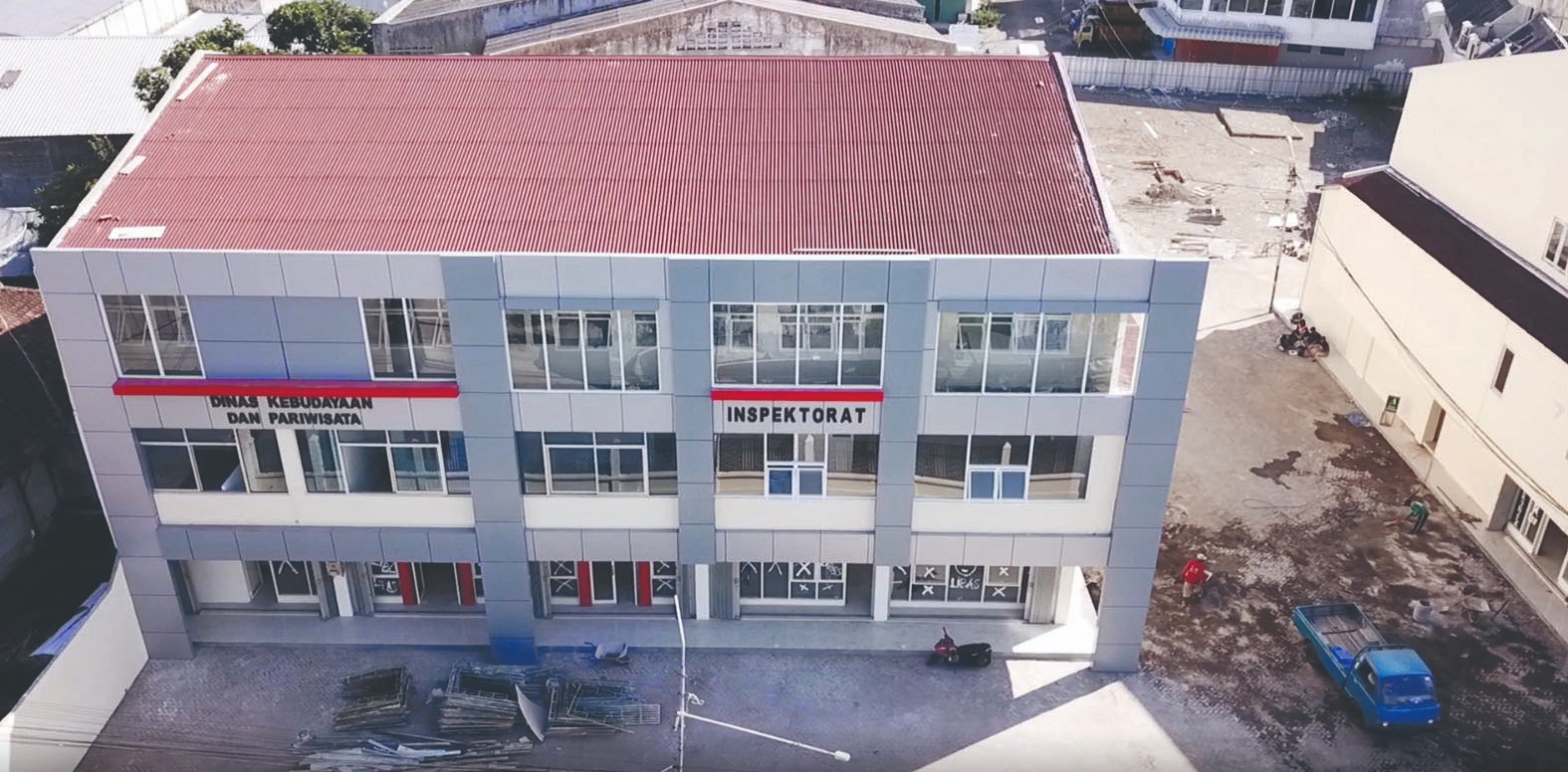 RAMPUNG : Rehabilitasi bangunan gedung perkantoran Kabupaten Tulungagung.