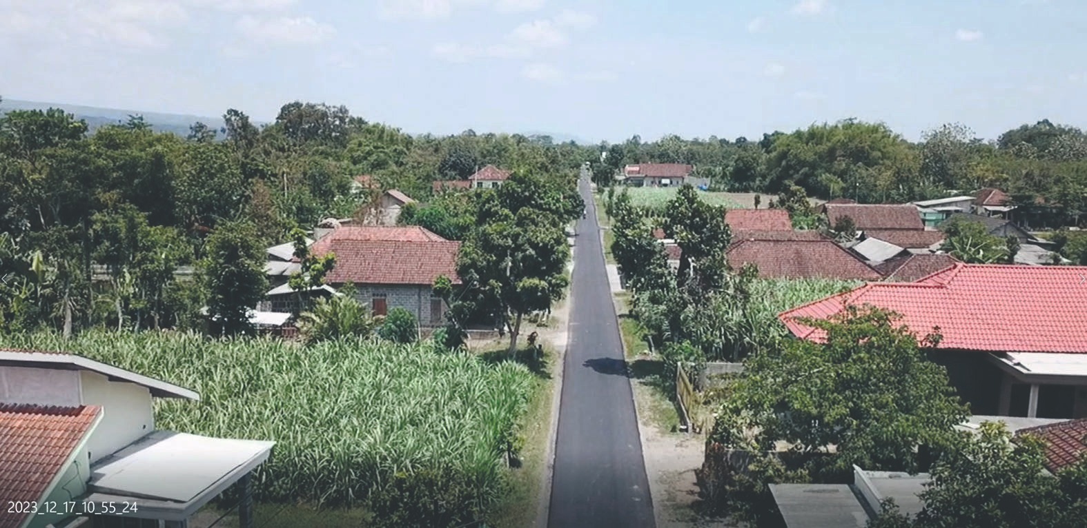 LANCAR :  Rehab jalan Desa Banjarsari, Ngantru