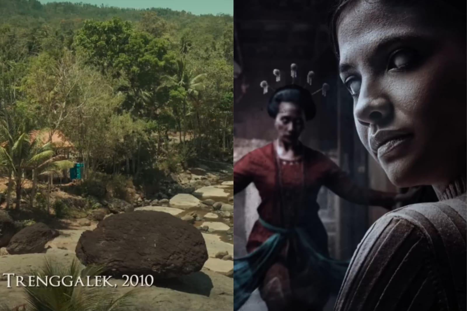 Tangkapan layar poster Sinden Gaib pada official teaser di akun YouTube StarVisionPlus.