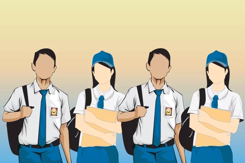 Ilustrasi pelajar SMP.