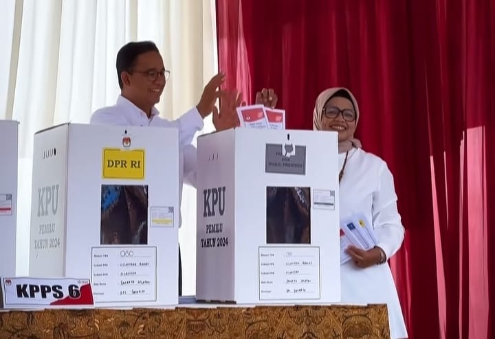 Anis Baswedan menggunakan hak pilihnya.