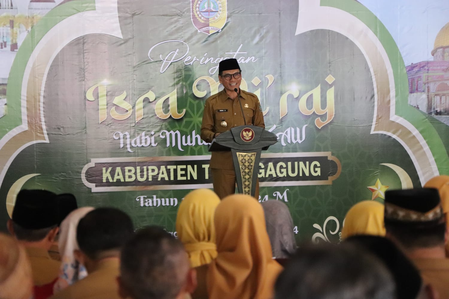 Pj Bupati Tulungagung Heru Suseno menjelaskan makna yang harus dipetik dari peristiwa Isra Mikraj.