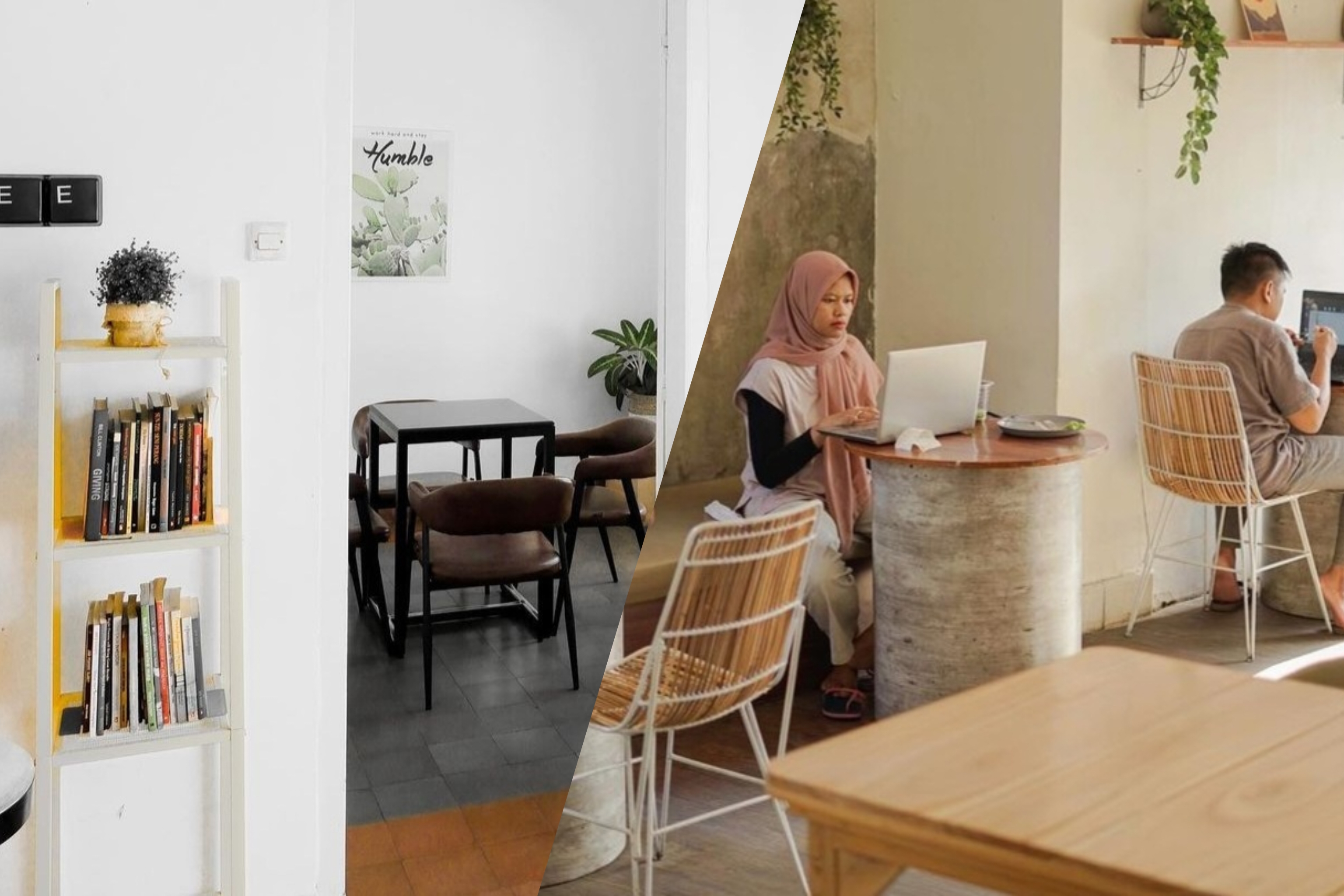 Kolase Cafe Rumah Putih dan Cafe Forest Three di Tulungagung