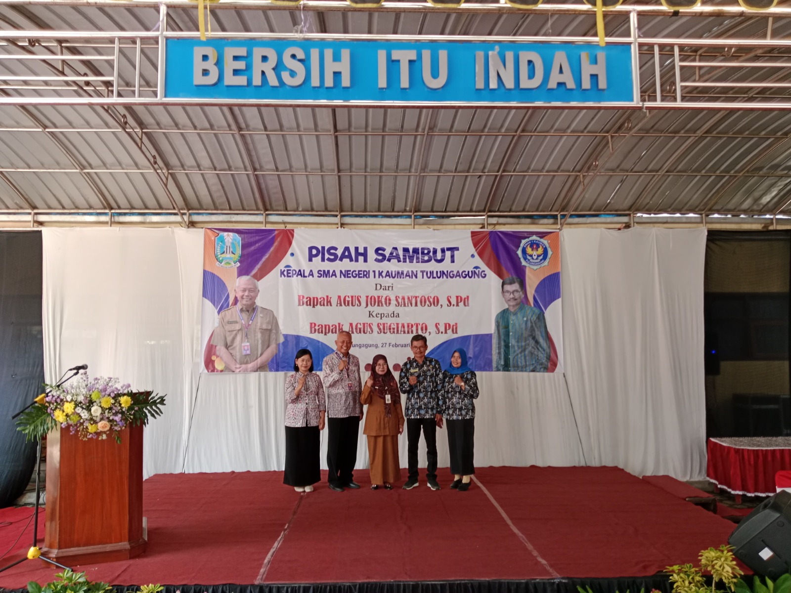 acara pisah sambut kepala SMAN 1 Kauman.