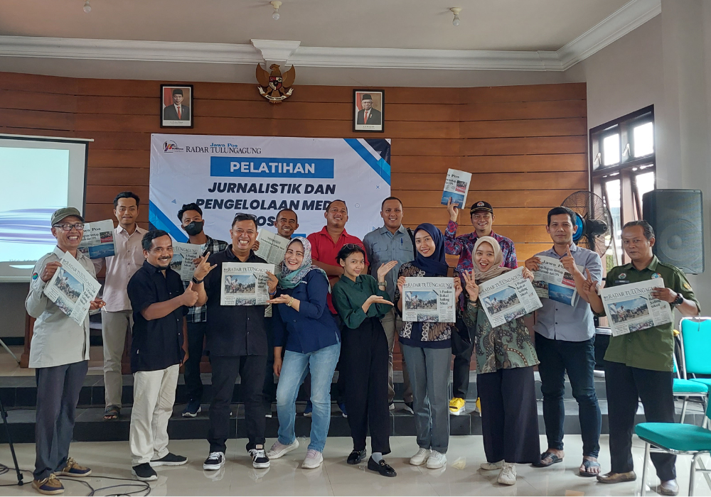 SEMANGAT: Perwakilan BUMDesa mengikuti Pelatihan Jurnalistik dan Pengelolaan Media Sosial bersama Radar Tulungagung, pada Kamis (7/3/2024).