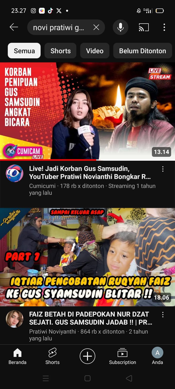 pratiw novianthi merasa tertipu oleh samsudin