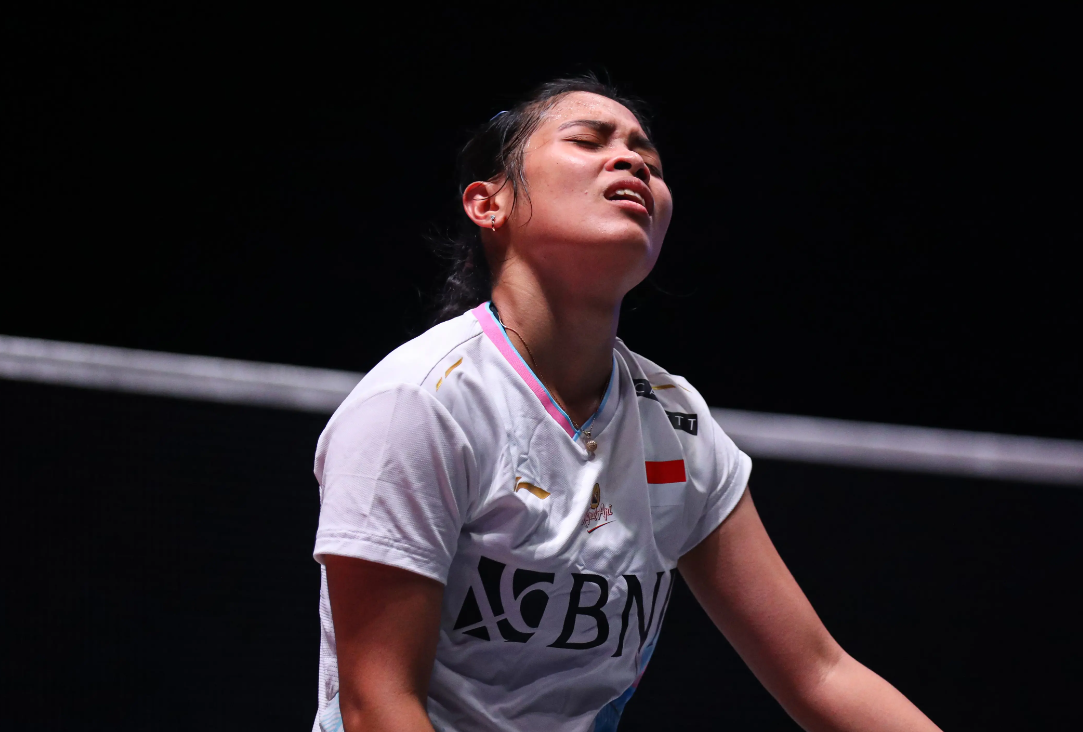Laga kontroversi Gregoria Mariska di perempat final All England Open 2024.