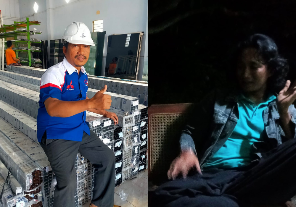 Pak Nasikin alias Cak Kin Durenan (kiri), Sony Andika, putra sulung Cak Kin.