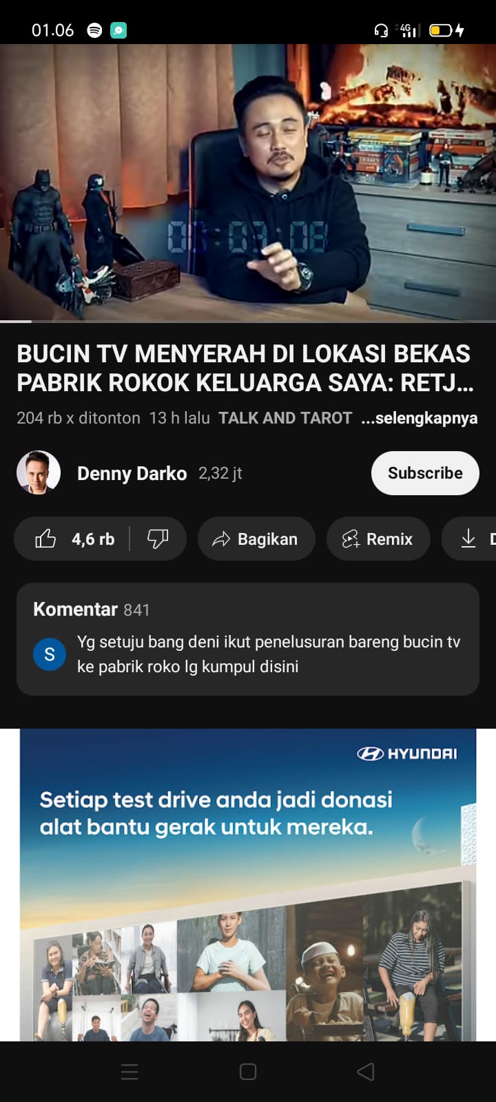 Denny Darko di akun Youtubenya