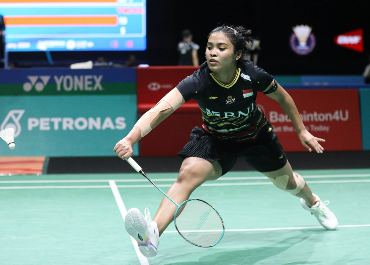 Komentar Gregoria Mariska Usai Permalukan Ratu Tunggal Putri Jepang di Semifinal Swiss Open 2024.