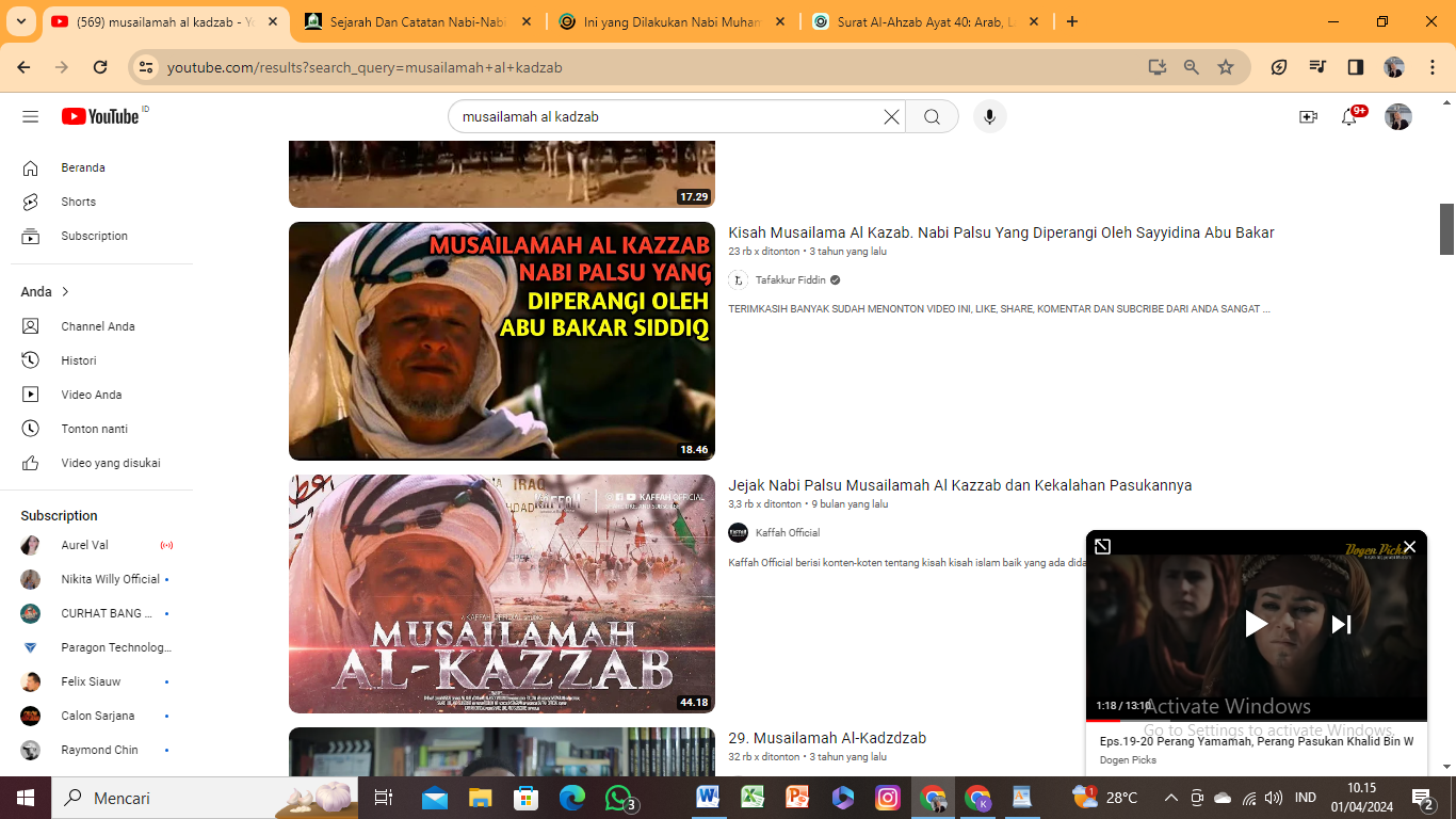 Ilustrasi seseorang yang mengaku sebagai nabi dan rasul.