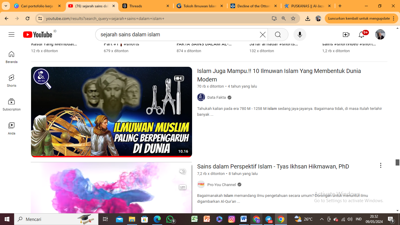 Islam dan sebuah peradaban sainsnya yang berjasa yang dilupakan