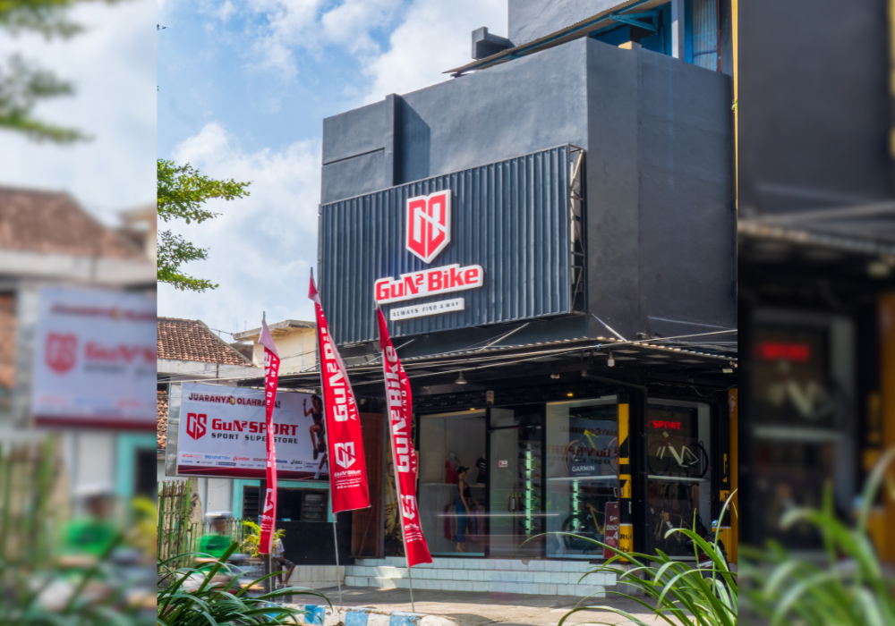 BERAGAM: tersedia banyak pilihan produk olahraga Gun2 Bike.