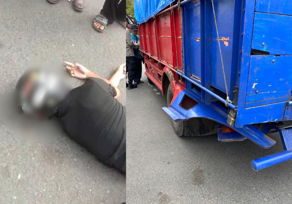 ecelakaan maut terjadi di Ruko Pasar Wage, Kelurahan Kenayan, Tulungagung, Minggu (23/6/2024) siang.