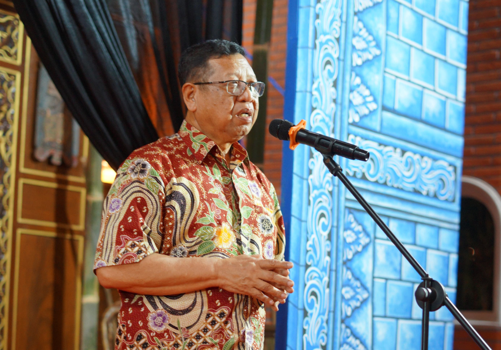 Sambutan mantan Bupati Tulungagung, Maryoto Bhirowo.