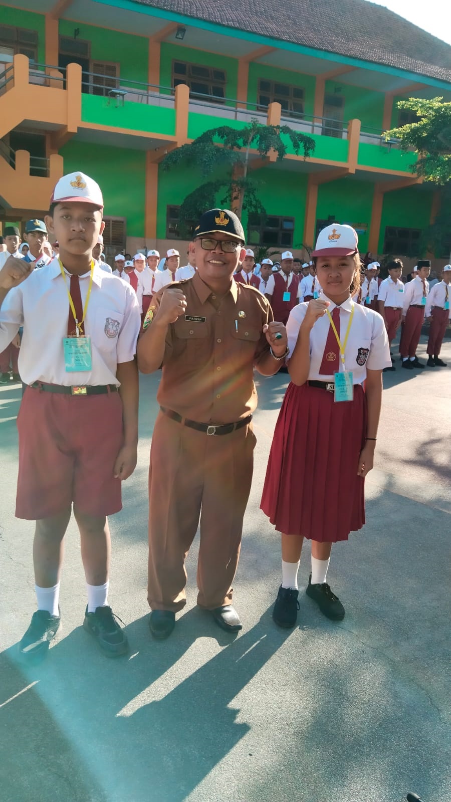 SEMANGAT: Suasana MPLS di SMPN 1 Durenan. Peserta didik baru mengikuti kegiatan tersebut selama tiga hari.