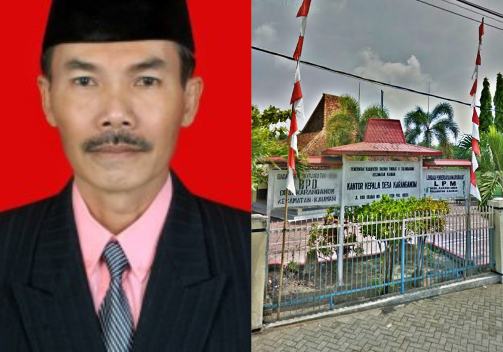 Kolase foto Kades Karanganom, Kecamatan Kauman dan Kantor Pemdes Kauman.