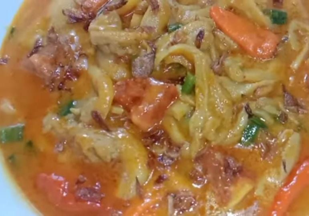 Jamur tiram kuah santan