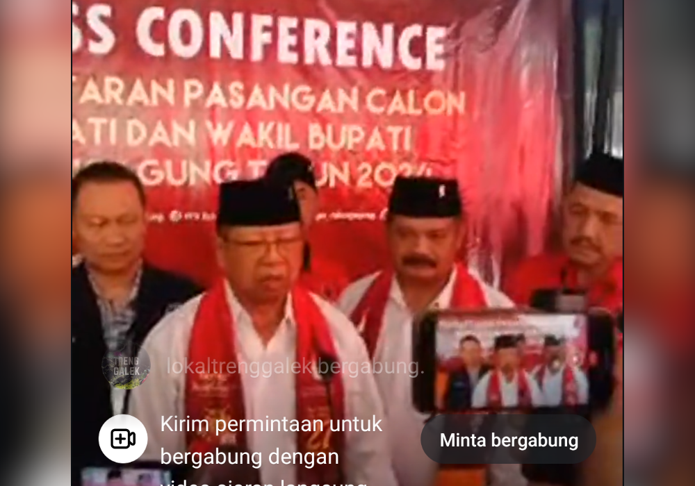 Pasangan Mardinoto mengumumkan telah mendaftarkan diri ke KPU sebagai kontestan Pilkada Tulungagung.