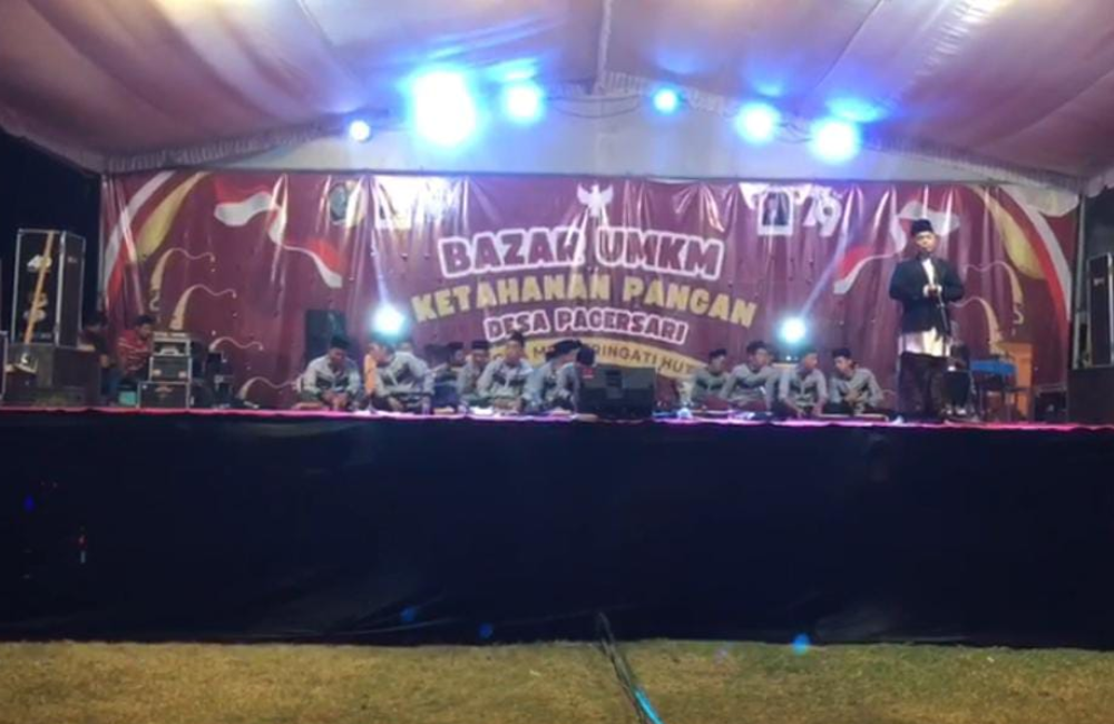 BANGGA: Kepala Desa Pagersari beri sambutan dalam acara malam panggung budaya di&nbsp;acara&nbsp;PHBN&nbsp;2024.