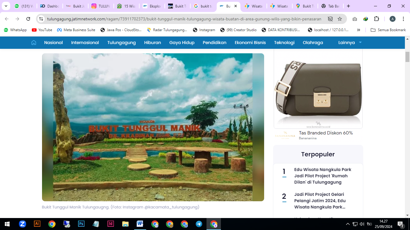 Bukti Tanggul Manik, Pagerwojo -Tulungagung