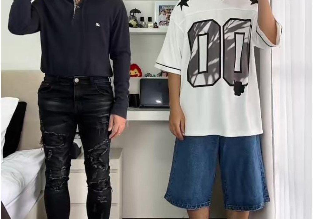Ilustrasi cara berpakaian Cowok Skena VS Cowok Starboy