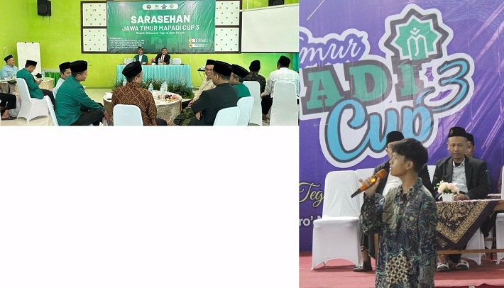 BERBAGI PENGALAMAN: Sarasehan yang diikuti para pendiri dan pengasuh ponpes di bawah naungan Mapadi. foto kanan, Suasana pembukaan Mapadi Cup 3