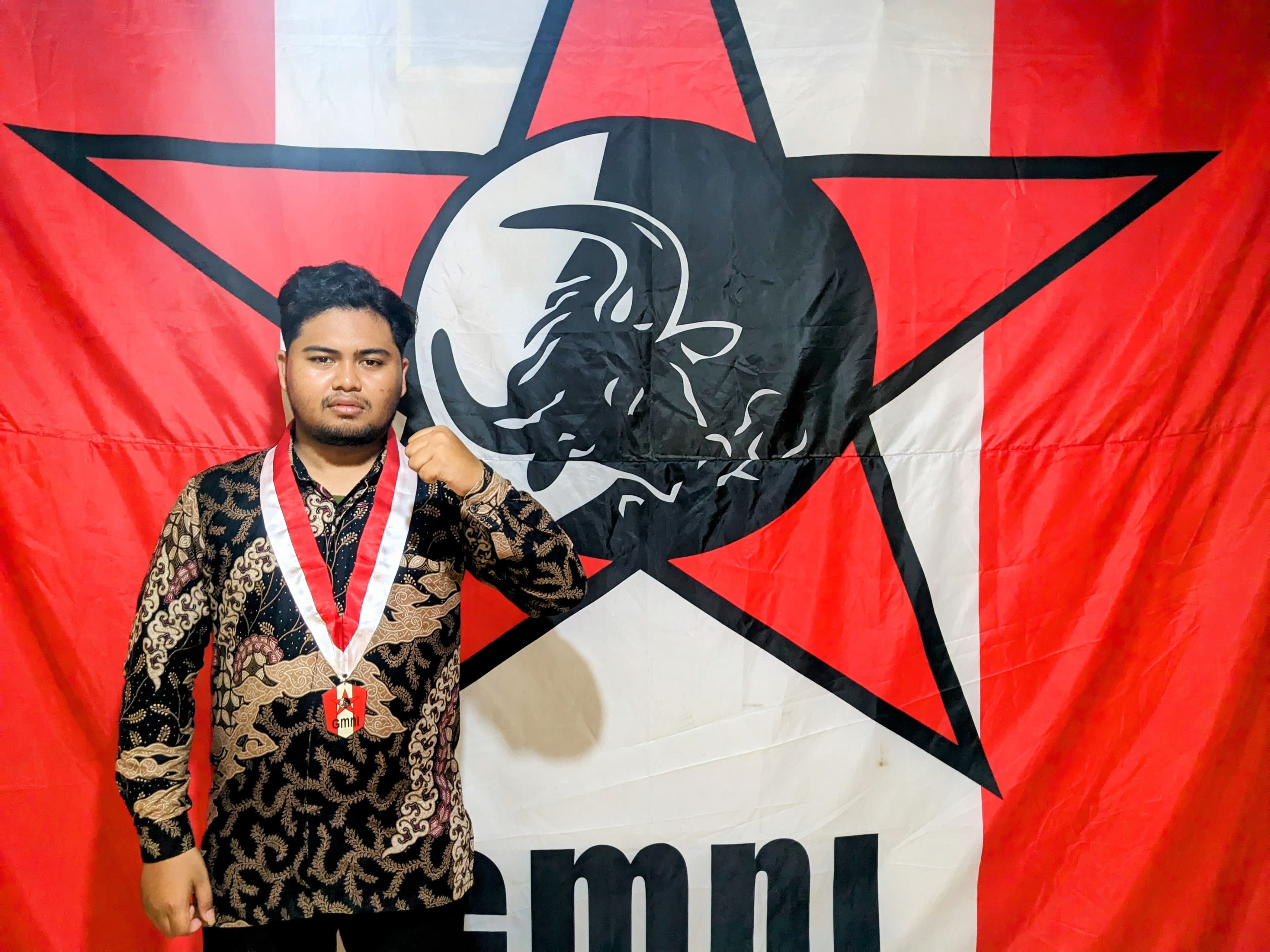 SEMANGAT: Sekretaris DPC GMNI Trenggalek Ramadan Agung Prasetya
