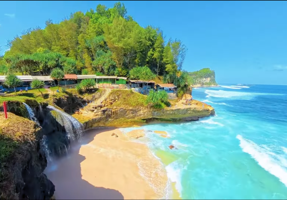 Keindahan tersembunyi di Pantai Banyu Tibo, Widoro, Donorojo, Pacitan ????✨