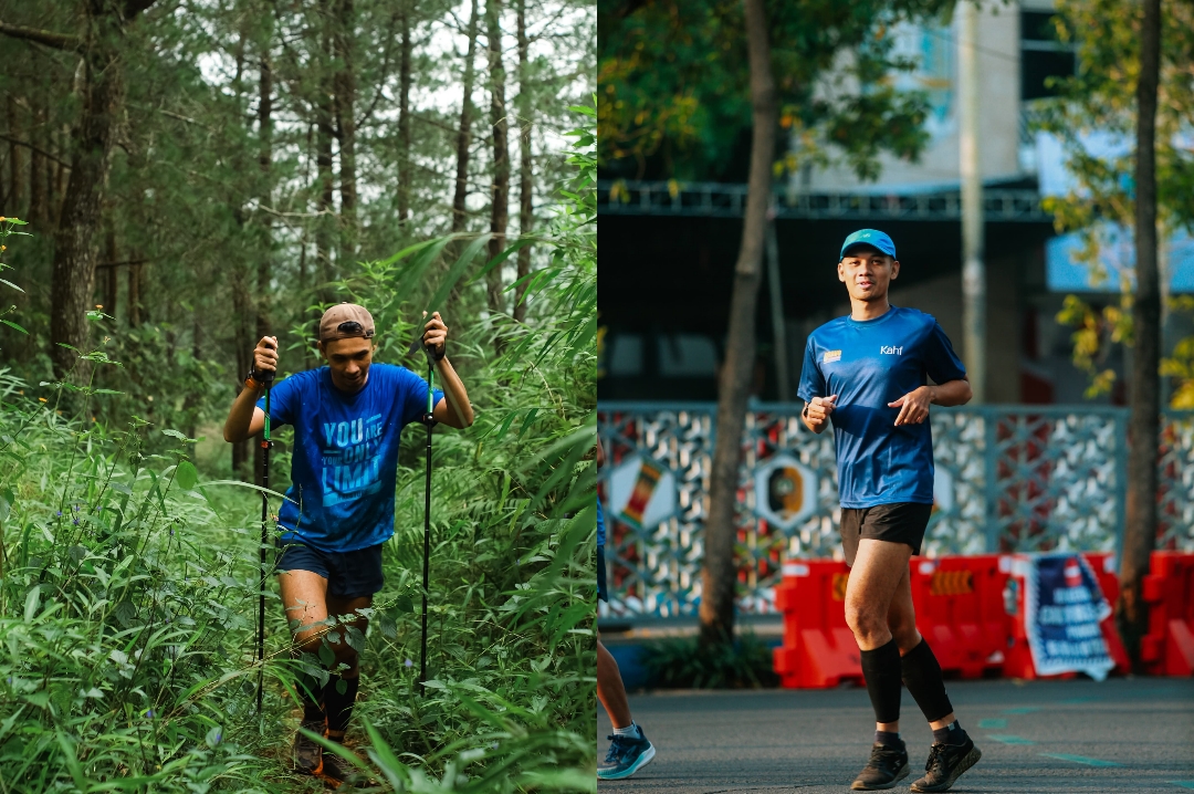 Rheza Akbar, runner asal Tulungagung, berlatih sejak awal tahun untuk menaklukkan jalur Bromo, Tengger, dan Semeru.