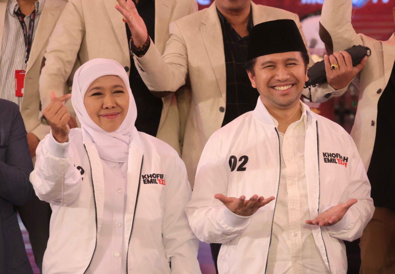 Paslon Pilgub Jatim nomor urut 2 Khofifah Indar Parawansa-Emil Elestianto Dardak