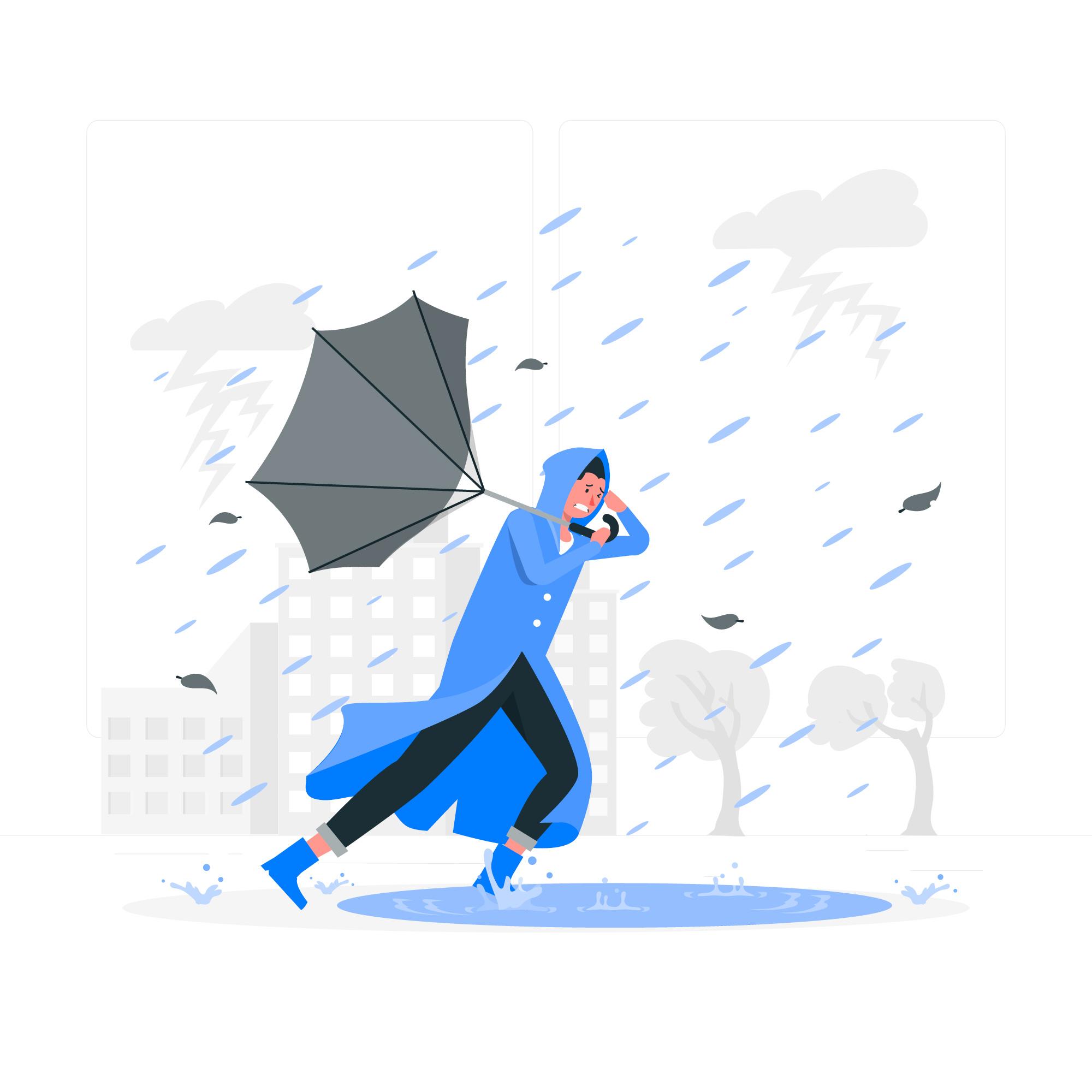 ilustrasi cuaca ekstrem