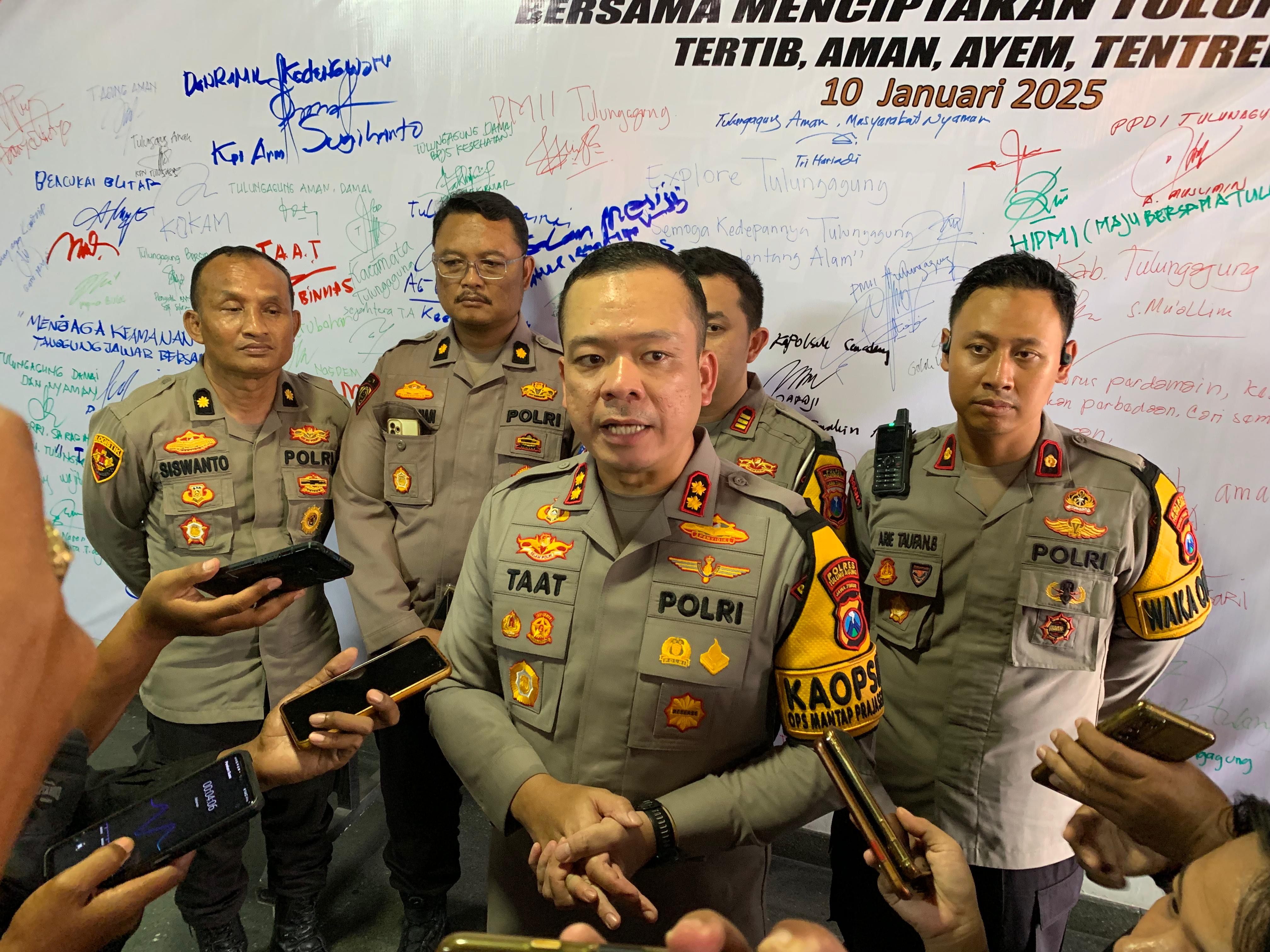 Kapolres Tulungagung saat rembug Kamtibmas di Pendopo Kongas Arum Kusumaning Bongso