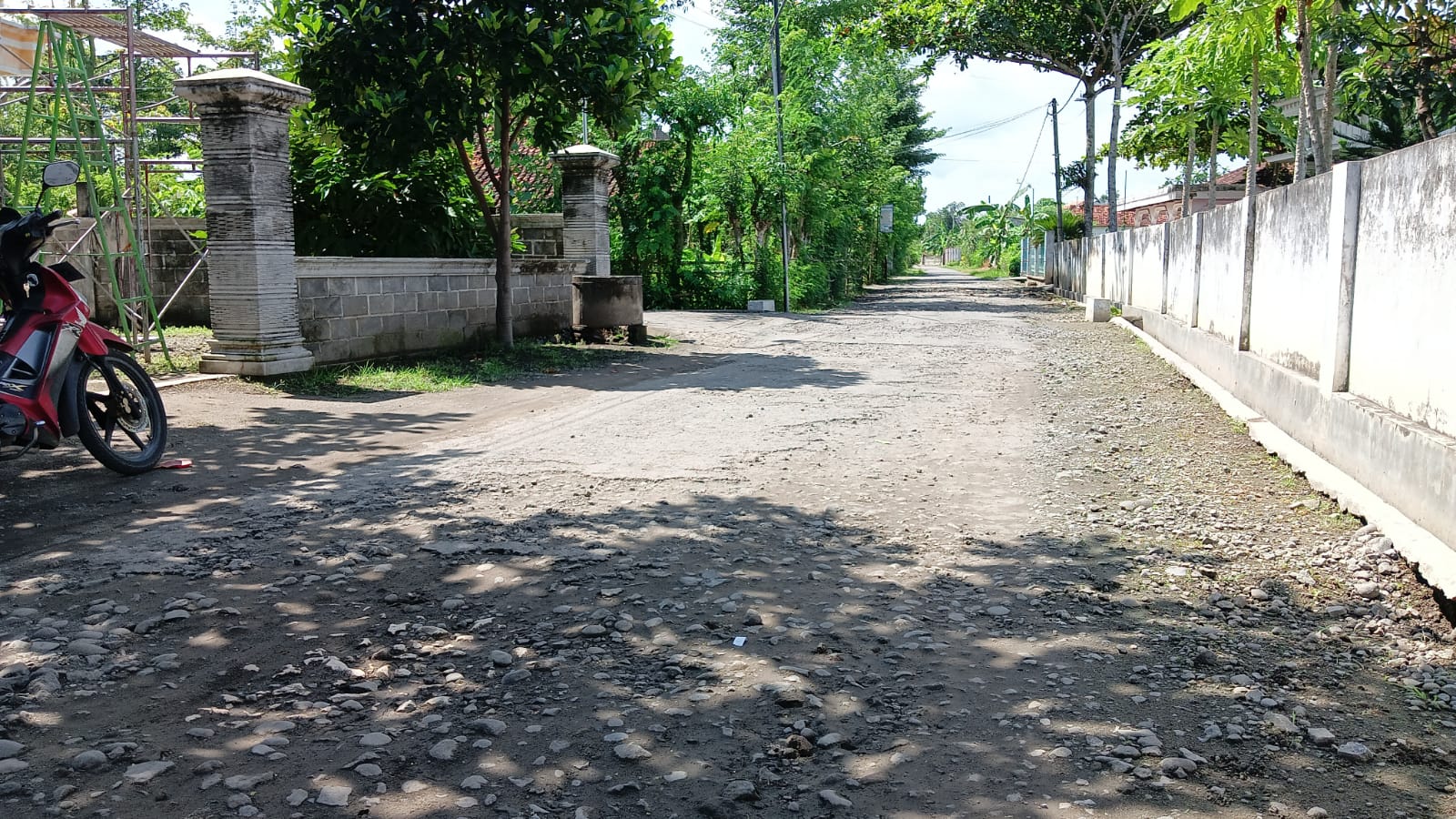 RUSAK: Kondisi jalan di Desa Tanjung, Kecamatan Kalidawir. Aspal sudah mengelupas. Pengajuan untuk perbaikan sudah beberapa kali dilakukan, tapi belum terwujud.