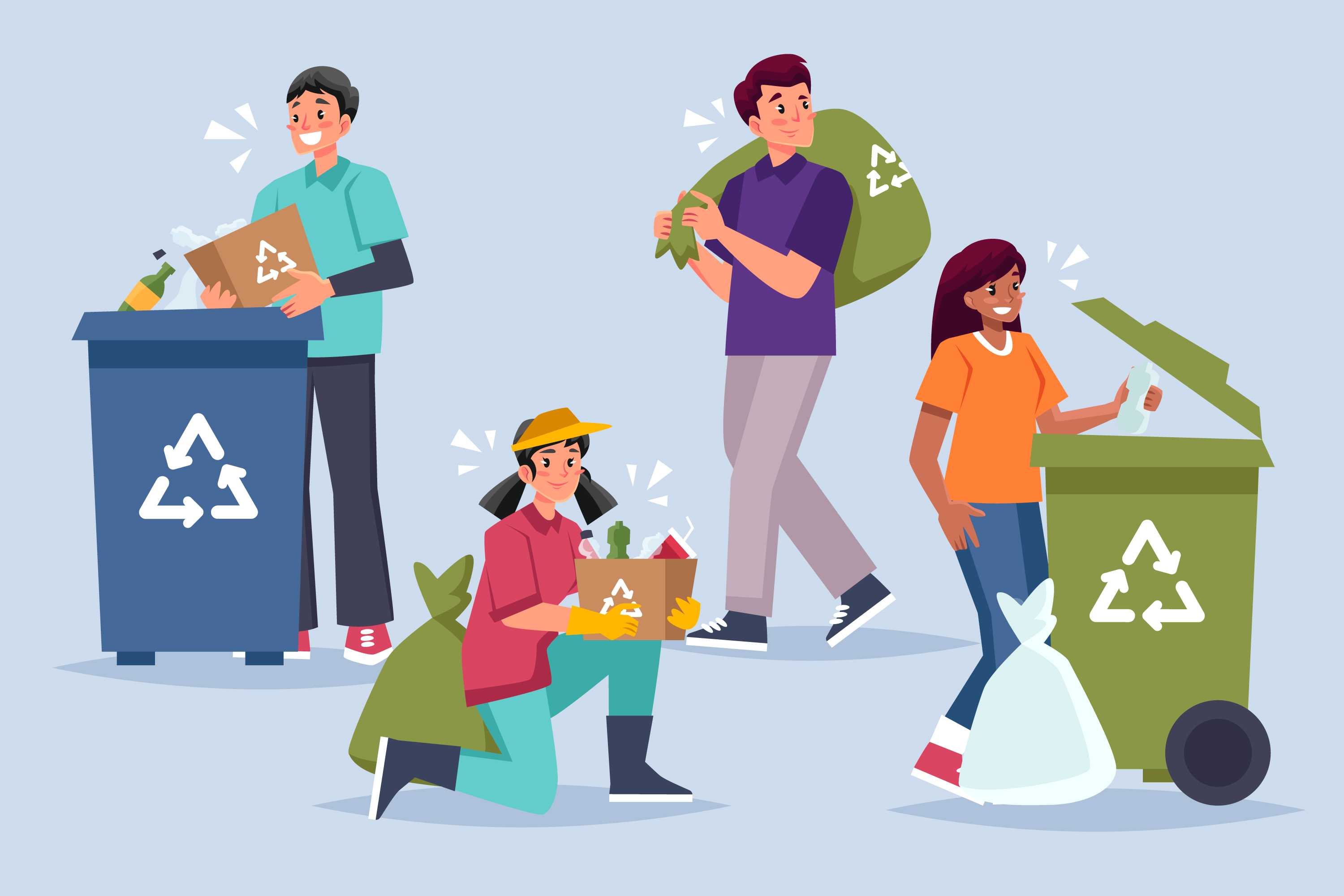 ilustrasi pengolahan sampah