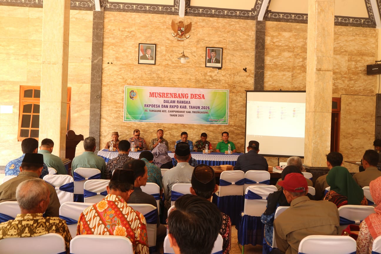 LANCAR: Suasana Musrenbang Desa  Tanggung, Kecamatan Campurdarat yang menghasilkan beberapa prioritas  pembangunan