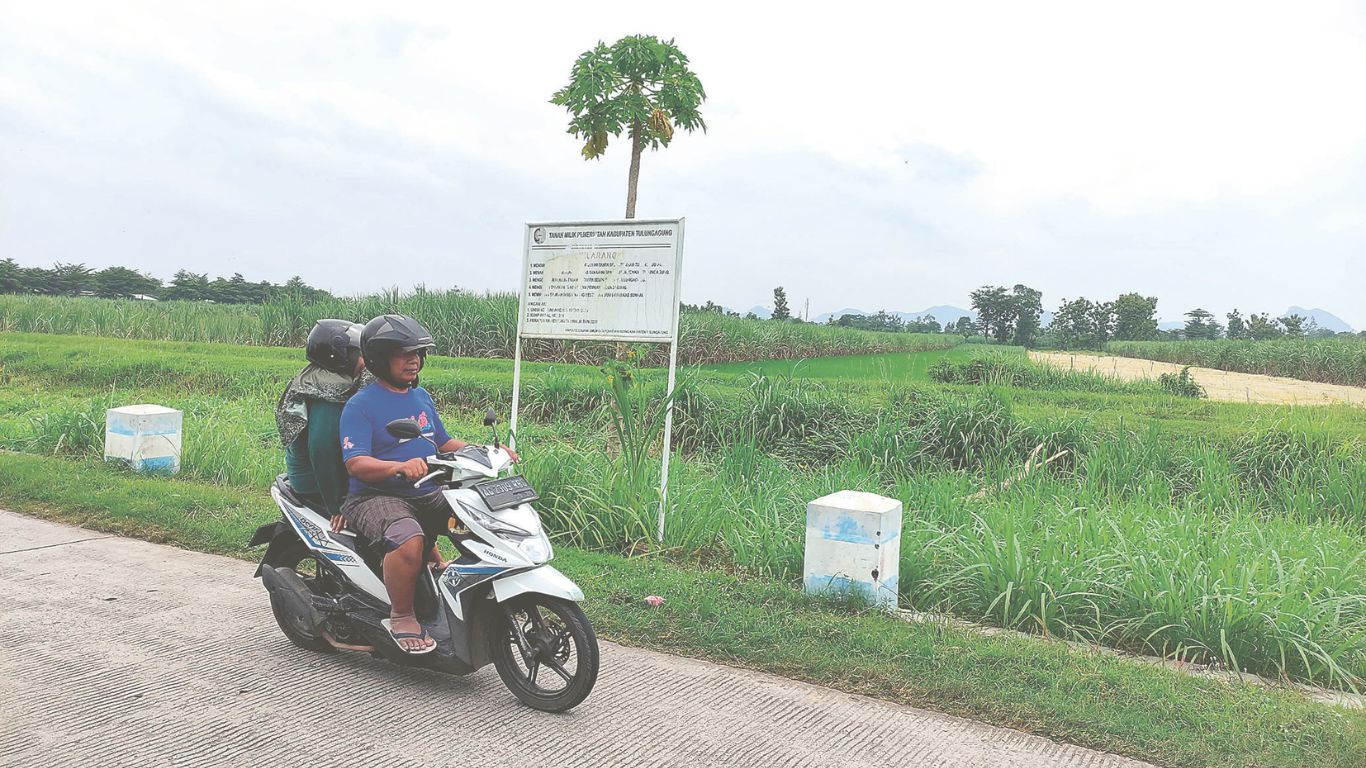 Lahan yang akan dibangun tempat pengolahan sampah terpadu (TPST) milik pemkab di Desa Sumberdadi, Kecamatan Sumbergempol, Tulungagung.(SANDY YUWANA/RADAR TULUNGAGUNG)