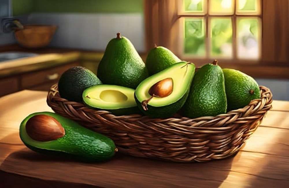 ilustrasi buah alpukat