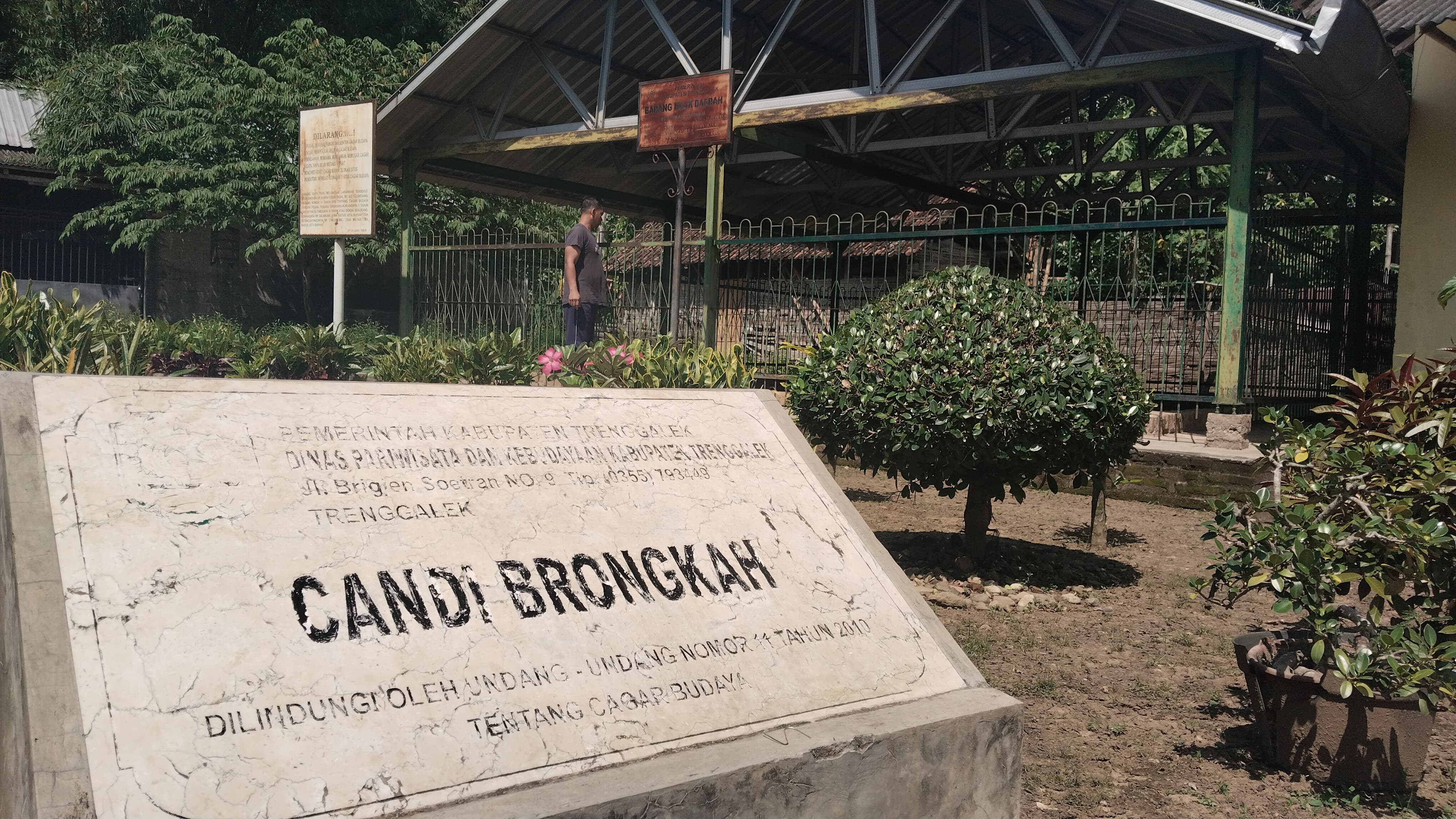 Lokasi candi brongkah di Desa Kedunglurah, Kecamatan Pogalan, Trenggalek