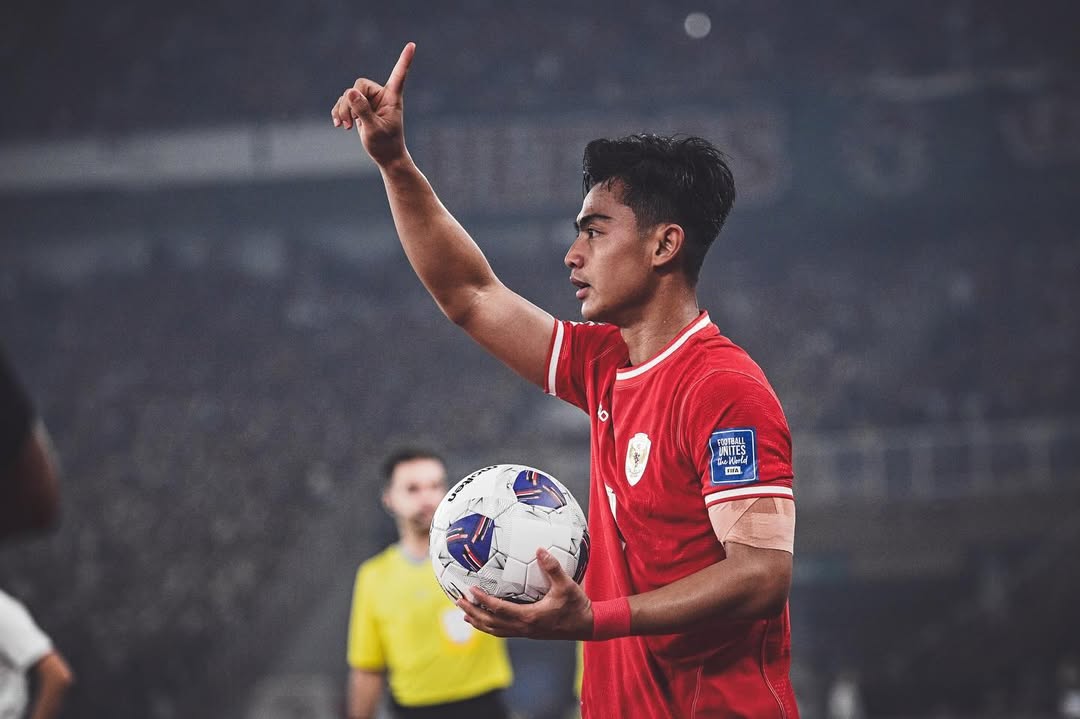 Pratama Arhan saat melakukan lemparan jauh ke dalam