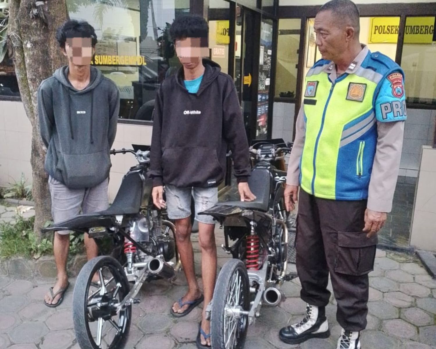 Dua motor spek balap berhasil diamankan Polsek Sumbergempol Polres Tulungagung, diduga akan balap liar