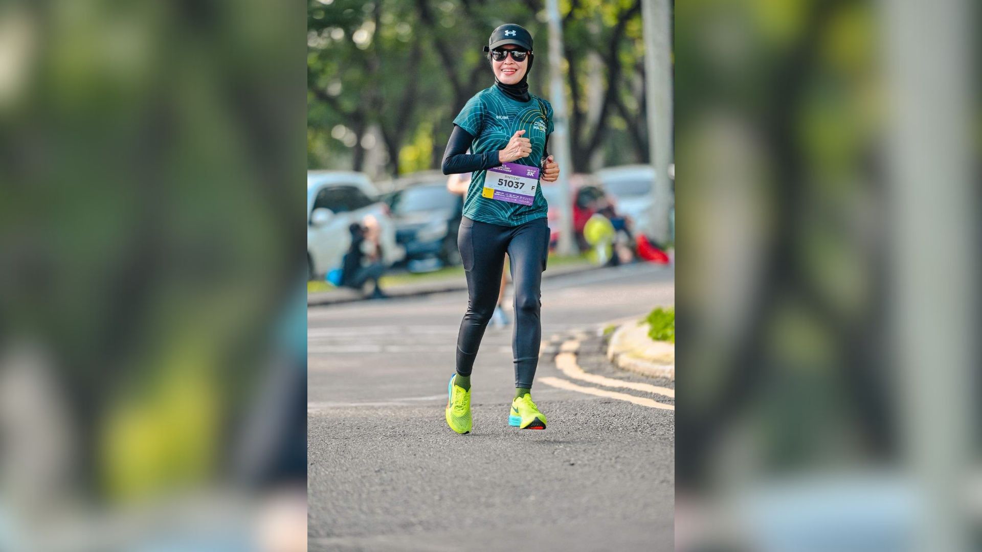 BUGAR: Binti Muzayyanah saat mengikuti salah satu event lari beberapa waktu lalu.
