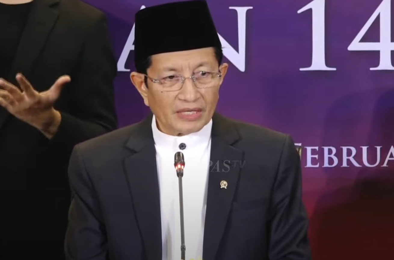 Menteri Agama, Nasaruddin Umar memberi keterangan dalam sidang isbat di Jakarta, Jumat (28/2/2025) malam.