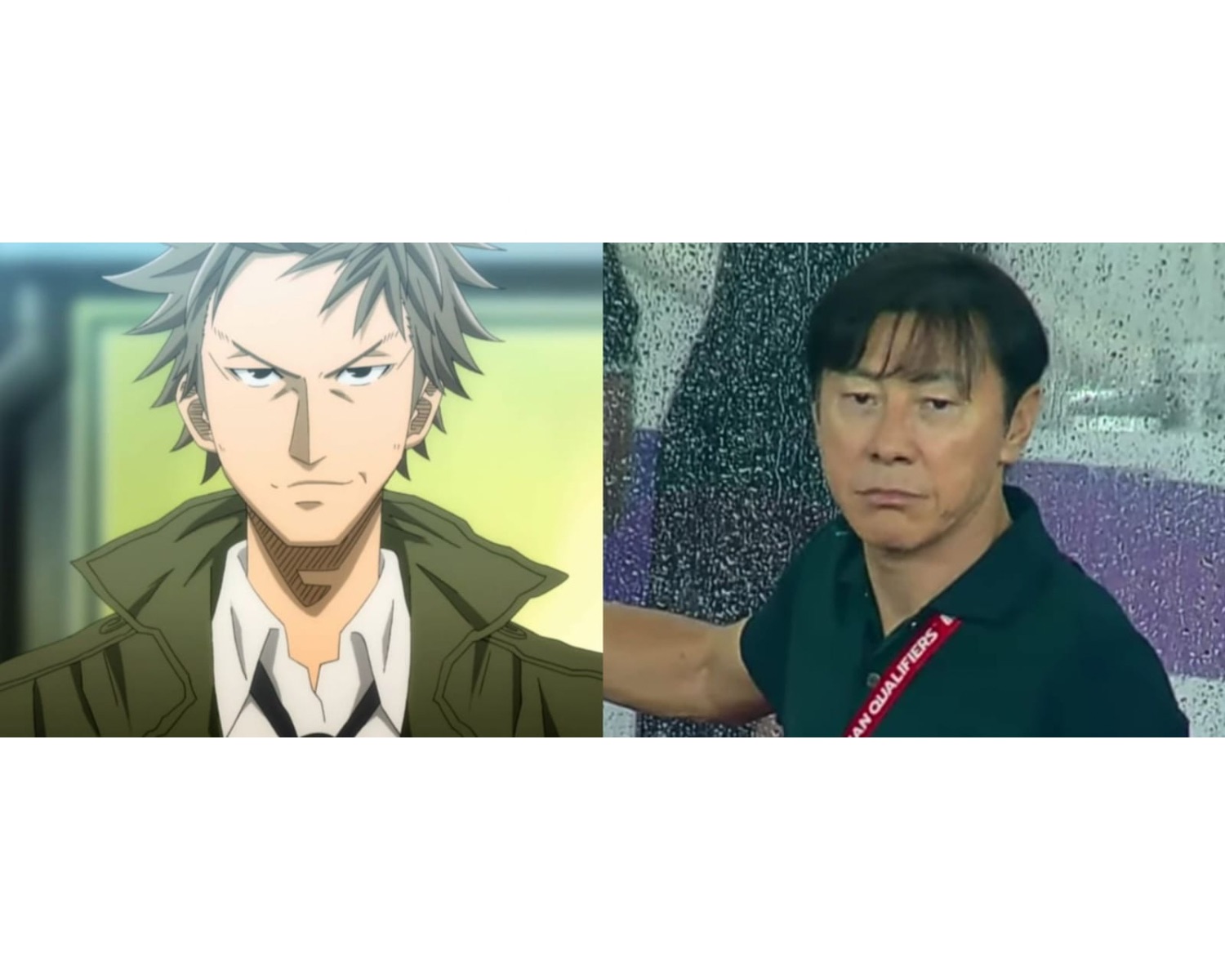 Takeshi Tatsumi, pelatih dalam serial anime Giant Killing disebut Shin Tae-Young versi fiksi
