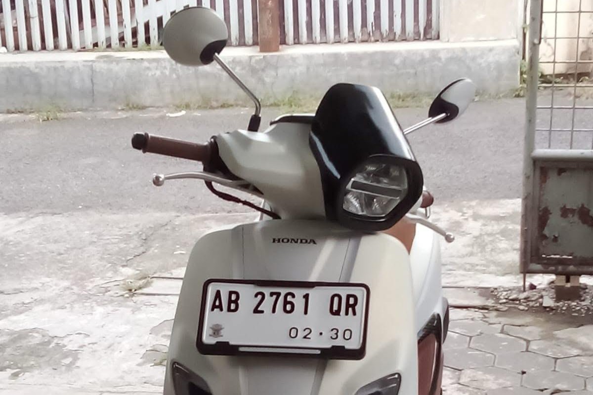 Salah satu sepeda motor dengan pelat AB Sleman. (FACEBOOK ANGGI GEMILANG)