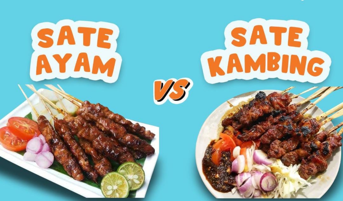 Sate ayam dan sate kambing sering diperbandikan (X via kokikuid)