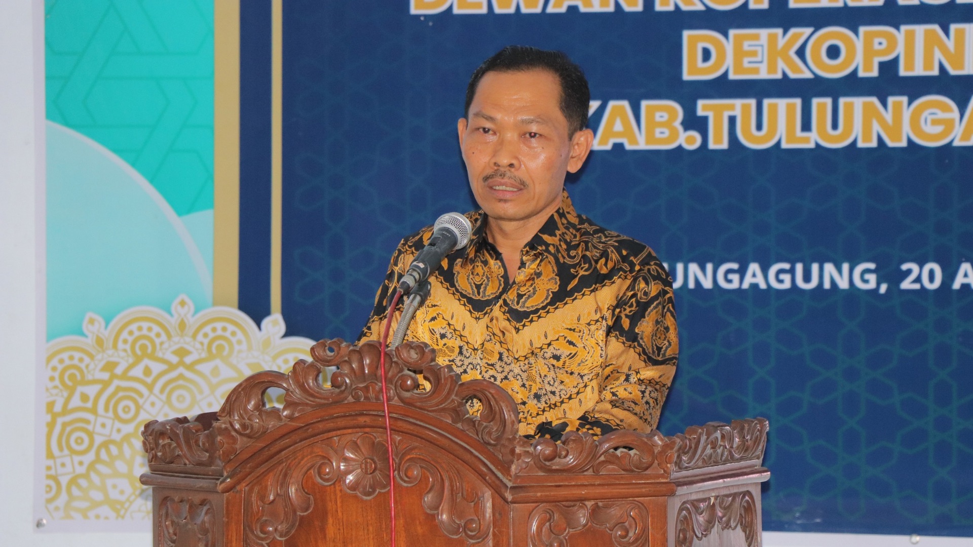 Ketua Dekopinda Tulungagung, Nyadin.