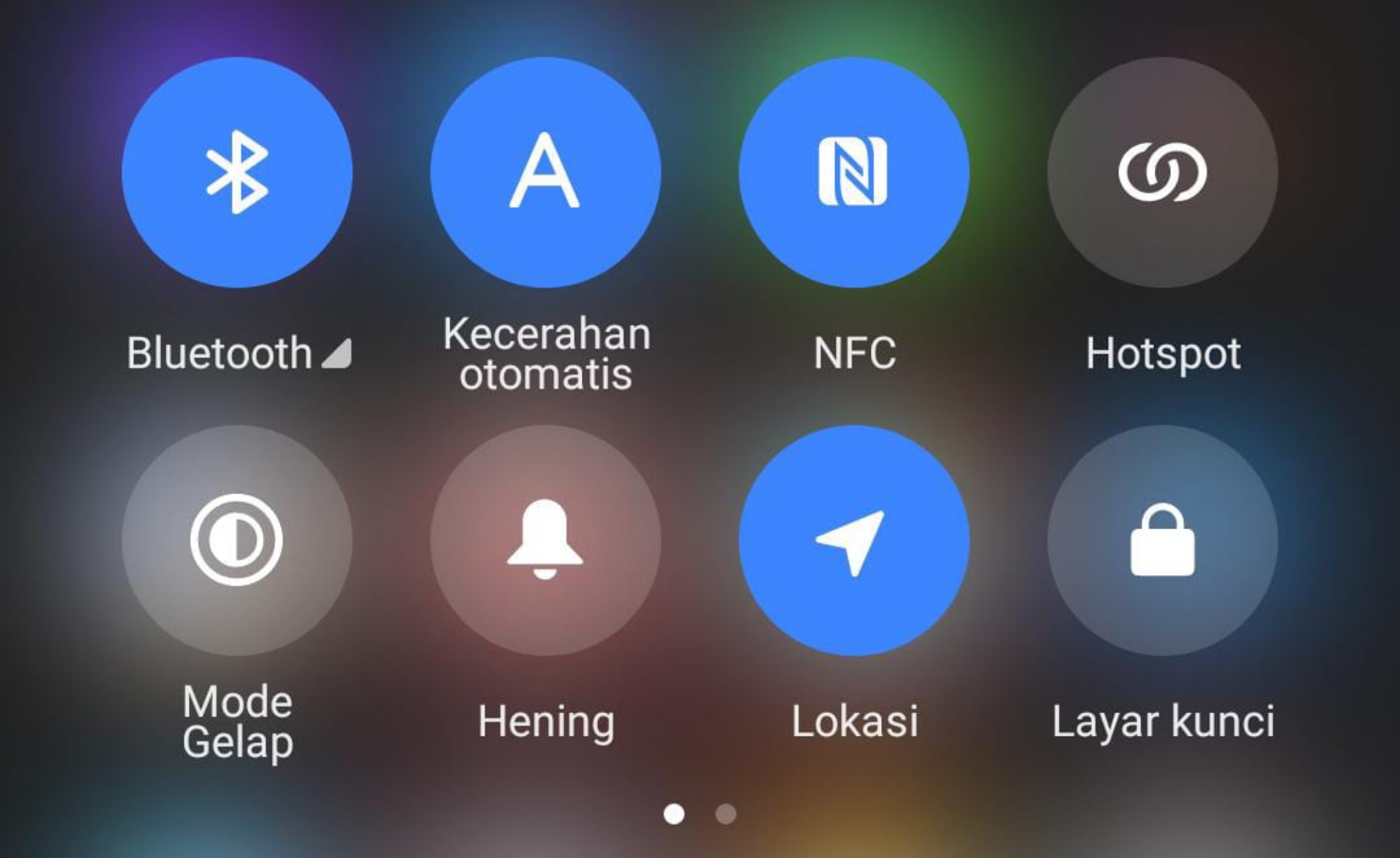 Tangkapan layar smartphone yang memiliki fitur NFC. (HENDRA NOVIAS)