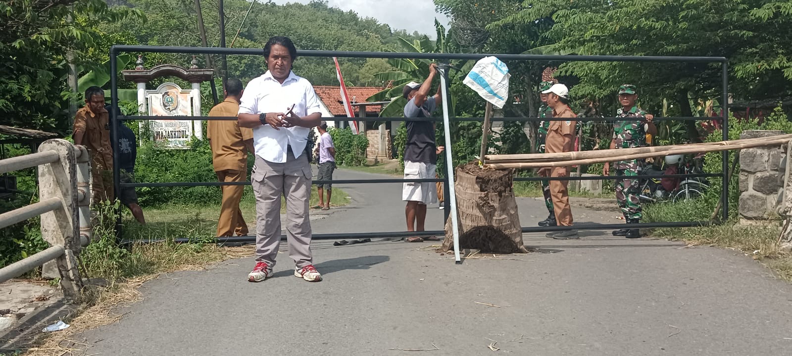 Kondisi terkini Jembatan Desa Junjung, Kecamatan Sumbergempol